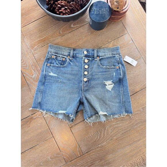 NWT GAP Factory Denim Shorts Button Fly Size 27 / 4 - Picture 1 of 8